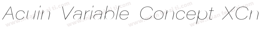 Acuin Variable Concept XCn Mdi字体转换